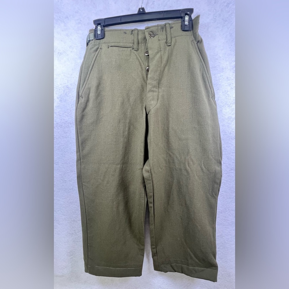 Vintage M-1951 Army Wool OD Field Trousers X-Small‎ Short
